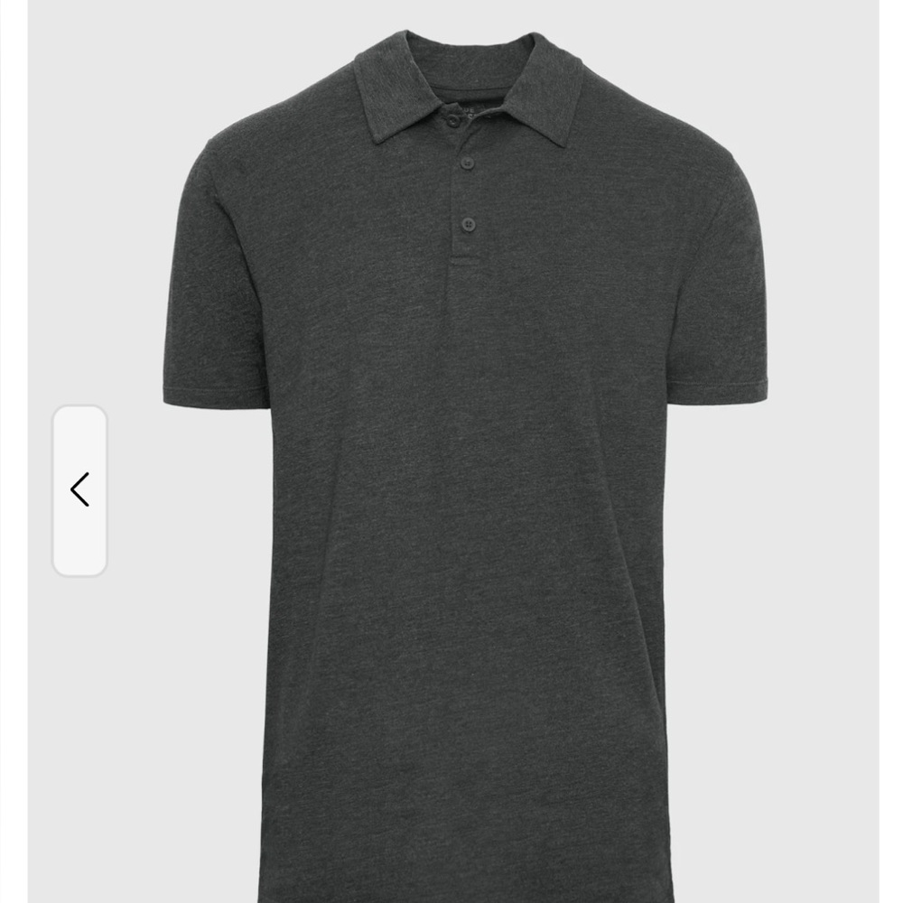 NWOT True Classic Men's Heather Charcoal Polo Shirt
